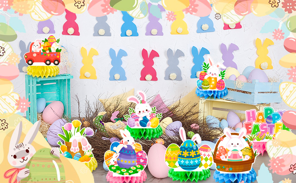 Happy Easter Honeycomb Centerpieces