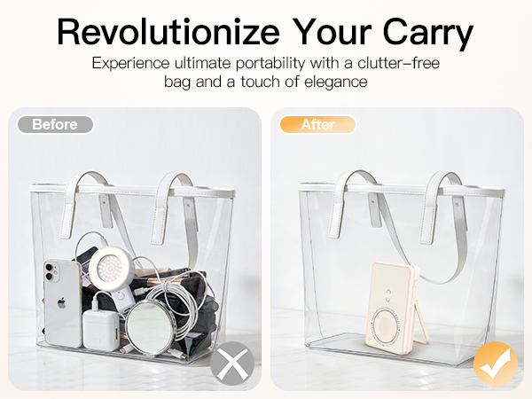 Magnetic Wireless Power Bank with LED Makeup Mirror