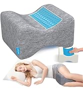 ComfyInLove Knee Pillow for Side Sleepers with Cooling Gel, Memory Foam Elevation Pillow for Spin...