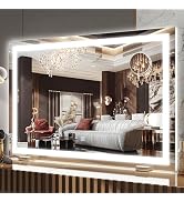 FENNIO Makeup Mirror with Lights 32"x22" ,LED Makeup Mirror ,Large Vanity Mirror with Lights,Touc...