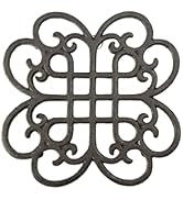 GASARÉ, Cast Iron Trivet for Hot Dishes, Pots, and Pans, Metal Trivet, Classic Design, Rubber Fee...