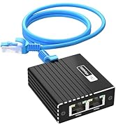 Ethernet Splitter 1 to 2 with Cat6 Cable (4.9FT), High-Speed 1000Mbps Internet Splitter for Route...