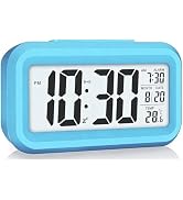 Lesipee Digital Alarm Clock for Bedroom, Desk Clock Battery Operated, Digital Clock with Extra Lo...