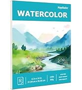Hapikalor 11"x14" Watercolor Paper Pad, 1-Pack, 140lb/300gsm Artist Painting Drawing Paper Book, ...