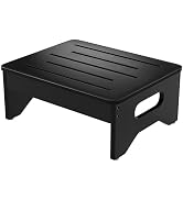 Wooden Step Stool for Adults Kids with Non-slip Rubber Feet, Heavy Duty Platform One Step Stool, ...