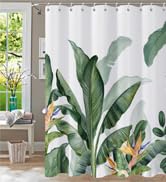 green leaf shower curtain