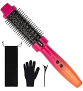 Thermal Brush 1.5 Inch with 5 Temp Settings, Universal Voltage Curling Iron, Ceramic Tourmaline I...