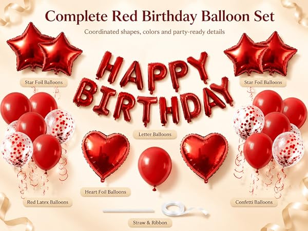 birthday balloon red