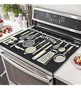 HOMETITUTE Stove Top Covers for Electric Stove Glass Cooktop Protector Heat Resistant 28x20 Inch ...