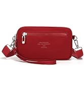 JANKS Small Crossbody Bags for Women Wristlet Wallets Nylon Shoulder Bag with 4 Zipper Carry All ...