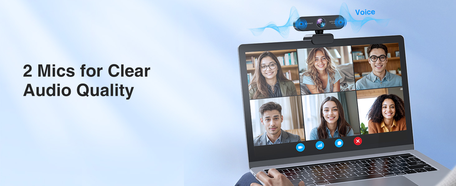 EMEET NOVA 1080P Webcam with Microphone