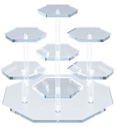 Acrylic Display Stand, Clear Display Stand for Funko POP Figures, 7-Tier Perfume Organizers and S...