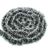 CCINEE 33FT Christmas Garland,Artificial Greenery Garland with Snow for Mantle Stair Fireplace Xm...