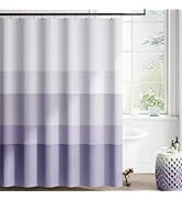jinchan Ombre Lavender Lilac Striped Shower Curtain Waterproof Fabric Shower Curtains for Bathroo...