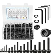 M2-M5 Metric Screws Assortment kit, M2/M3/M4/M5 Screw Kits 12.9 Alloy Steel Hex Socket Head Screw...