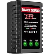 LiPo Battery Charger 2S-3S RC Balance Charger AC 7.4-11.1V Upgrade Version Compact Lipo Charger R...