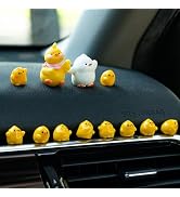 Rislobx Cute Duck Car Dashboard Decor, 2PCS Ducks with 18PCS Mini Ducks Decor Car Dash Decoration...