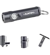 ThruNite Ti Mini Keychain Flashlight USB-C Rechargeable 650 Lumens (Grey) | IPX-6 Waterproof EDC ...