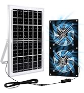Solar Powered Fan/Solar Exhaust Fans for Outside/Solar Greenhouse Fan/Solar Fan for Attic,Shed,Ba...