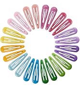 Cptots 24 PCS 2.36 In Metal Snap Hair Barrettes For Women Water Drop Shape Hair Clips For Thick T...