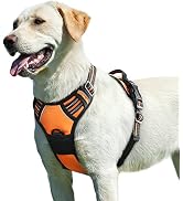 Eagloo Dog Harness for Large Dogs, No Pull Service Vest with Reflective Strips and Control Handle...