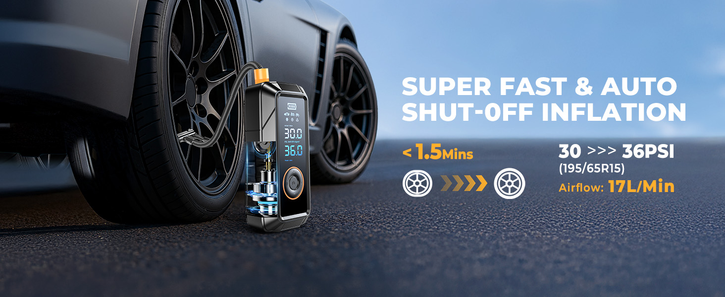 Tire Inflator Portable Air Compressor