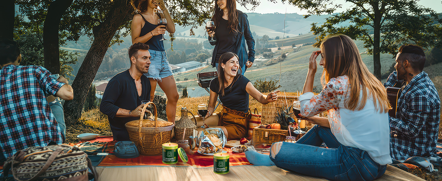 citronella candles outdoor