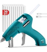 Cordless Hot Glue Gun with 30 Premium Glue Sticks, 20W Cordless Glue Gun, 90s Fast Preheating, 26...