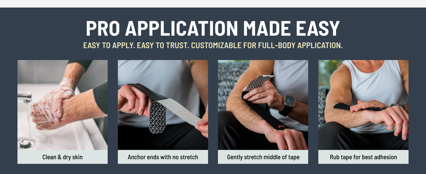 KT Tape - pro application made easy. Easy to apply, easy to trust