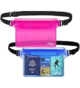 AiRunTech Waterproof Pouch with Waist Strap (2 Pack) | Beach Accessories Best Way to Keep Your Ph...