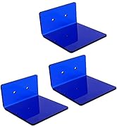 evron Acrylic Floating Shelves for Wall Decor (Translucent Blue, S4.6 Z)