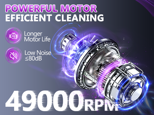 POWERFUL MOTOR EFFICIENT CLEANING