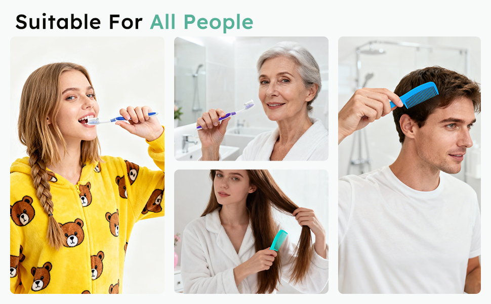 5 colors Toothbrushes with Toothpaste and Comb in Bulk