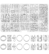 Sightor 262PCS Sliver Hair Jewelry for Braids, Sliver Dreadlock Beads Locs Accessories Hair Charm...