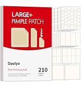 Daolyo Large Pimple Patches for Face, 7 Sizes 210 Counts XL Acne Patches, Big Hydrocolloid Bandag...