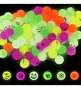 CCINEE 72PCS Halloween Bouncing Ball,Glow in Dark Bouncy Balls Toys for Kids Halloween Party Deco...