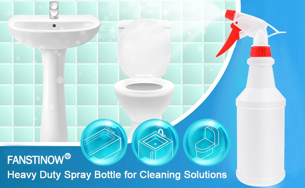 Spray bottle for cleaning solutions