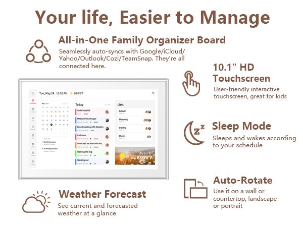 10.1 inch Digital Calendar