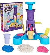 Kinetic Sand, Soft Serve Station, Easter Basket Stuffers, Includes 14oz Moldable Play Sand (3 Col...
