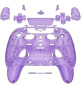 eXtremeRate Full Set Housing Shell w/Buttons Touchpad Compatible with ps5 Edge Controller, Clear ...