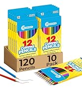 Rosmonde Colored Pencils, 10 Pack (120 Pencils), Bulk Coloring Pencils Set, 12 Vibrant Colors, Co...