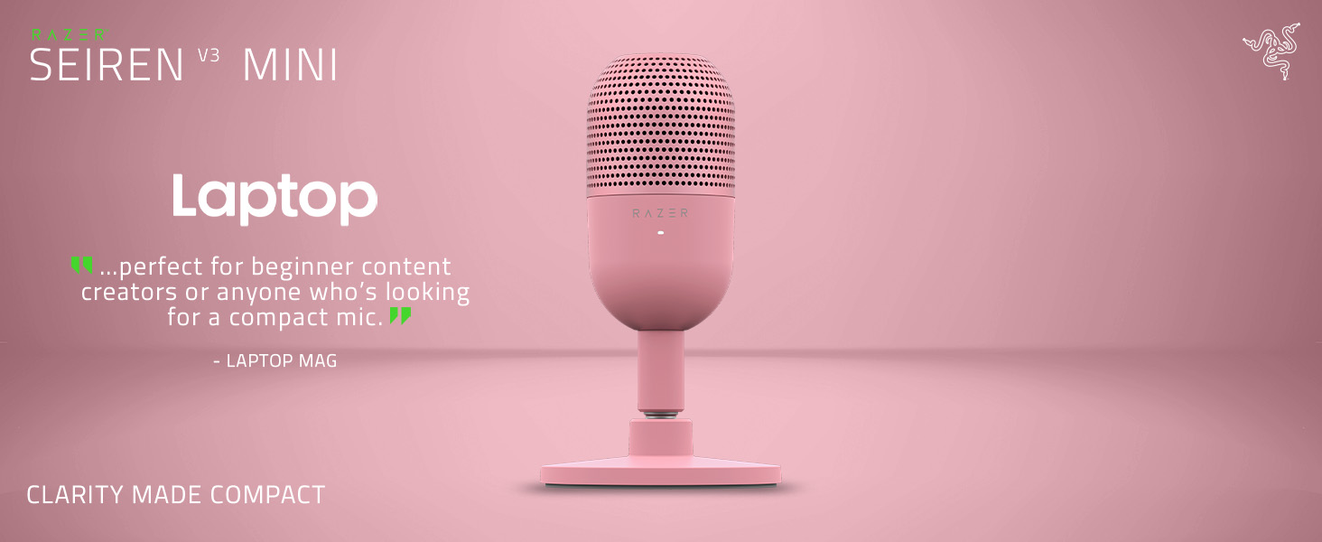 Razer Seiren V3 for PC computer iphone podcast blue yeti rode hyperx steel series lavalier lapel JBL