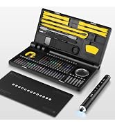 Small screwdriver set,71 in 1 electric screwdriver cordless with LED light,5 torque settings,MAX ...