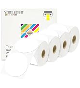 YOULAISHI 3 X 3 Inch Color Coding Dot Labels Circle White Thermal Printable Waterproof 2000 Pcs R...