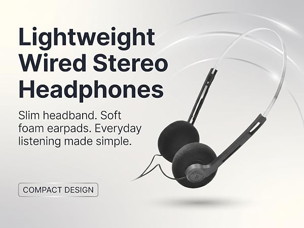 Retro Black Over-Ear Headphones