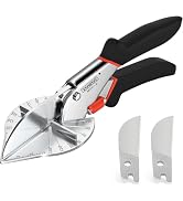 TOWOT 45-135° Adjustable Miter Shears, Professional Trimmer Cutter & Replacement Blades, for Prec...