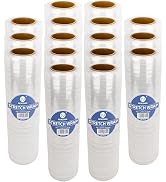 NEXCOVER 18 Inch Stretch Wrap - 1200 Feet | 60 Gauge, 16 Roll Clear Plastic Self-adhering Stretch...