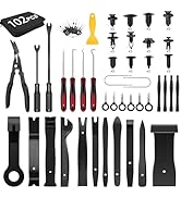 GOOACC 102Pcs Trim Removal Tool, Auto Push Pin Nylon Bumper Retainer Clip Set Fastener Terminal R...
