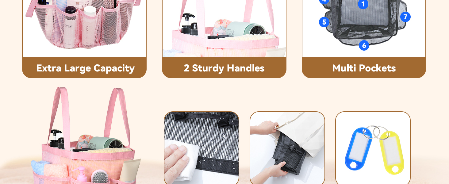 huge storage space shower caddies extra large tote bag spacious store all bathing necessities