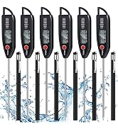 Copkim 6 Set Waterproof Food Thermometer for Water, Liquid, Candle and Cooking Digital Meat Therm...